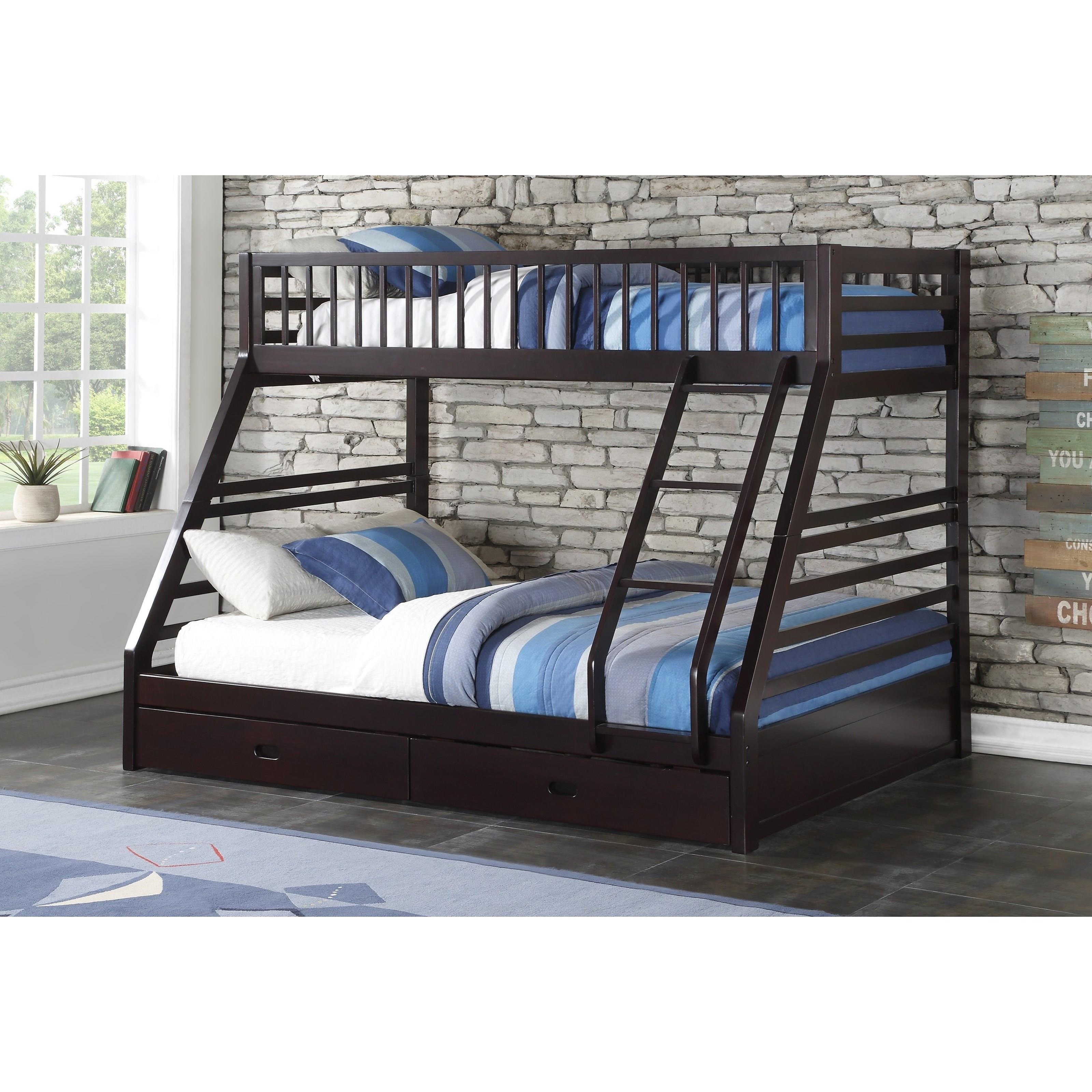 Acme Furniture Jason XL 37425 Twin XL Queen Bunk Bed w Drw Del